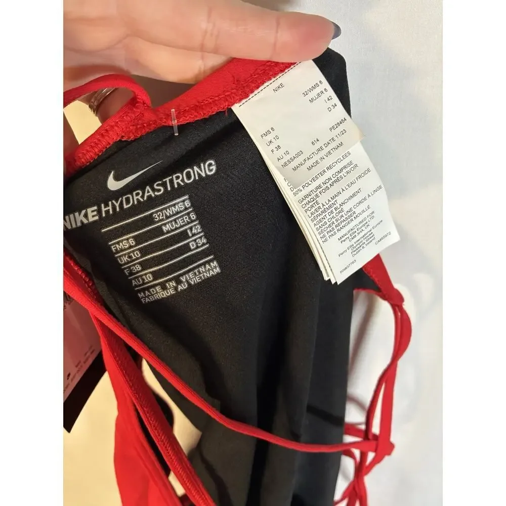 Nike Women's 32 6 HydraStrong Racerback one-piece swimsuit Training Compression